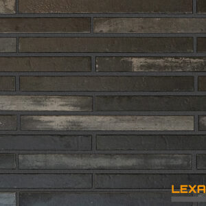 AACHEN SCHWARZGRAU brick slips, KLINKER LINE: contrasting sandy-brown and dark graphite blend - Klinker Made in Germany AACHEN SCHWARZGRAU brick slips, KLINKER LINE: contrasting sandy-brown and dark graphite blend