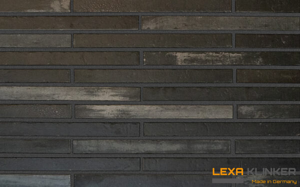 AACHEN SCHWARZGRAU brick slips, KLINKER LINE: contrasting sandy-brown and dark graphite blend - Klinker Made in Germany AACHEN SCHWARZGRAU brick slips, KLINKER LINE: contrasting sandy-brown and dark graphite blend