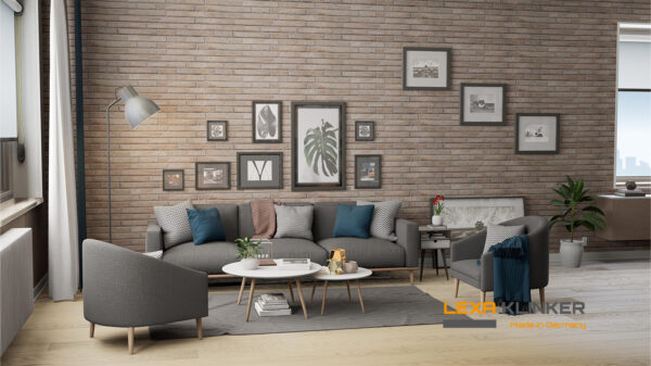 Facade cladding with BARDOLINO brick slips from the KLINKER LINE collection - Klinker Made in Germany Facade cladding with BARDOLINO brick slips from the KLINKER LINE collection