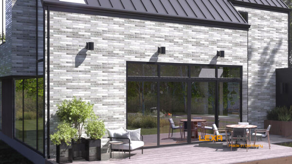 Facade cladding with DOMBURG brick slips from the KLINKER LINE collection - Klinker Made in Germany Facade cladding with DOMBURG brick slips from the KLINKER LINE collection