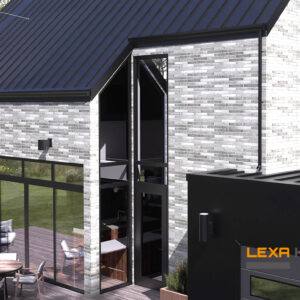 Facade cladding with DOMBURG brick slips from the KLINKER LINE collection - Klinker Made in Germany Facade cladding with DOMBURG brick slips from the KLINKER LINE collection