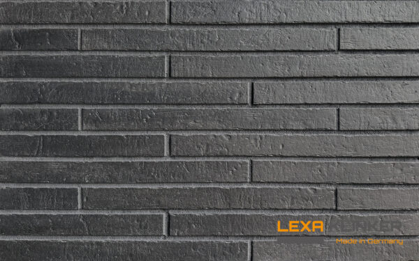 NERO brick slips, KLINKER LINE: almost black charcoal-graphite shades