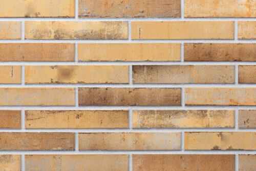 brick slips NATURE, BOSTON: yellow-sand and beige shades with charcoal-brown areas.