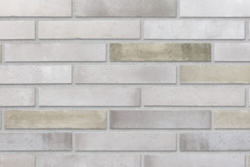 NORDLICHT brick slips, KOPENHAGEN: very light ash-grey shades with olive transitions