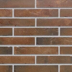 TIEFROT brick slips, YORK: rich terracotta, dark red and brownish shades