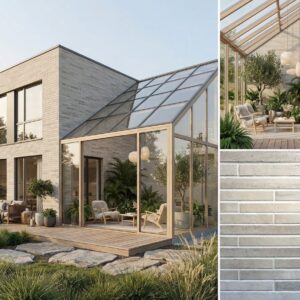 Facade cladding with KANSAS brick slips from the KLINKER LINE collection