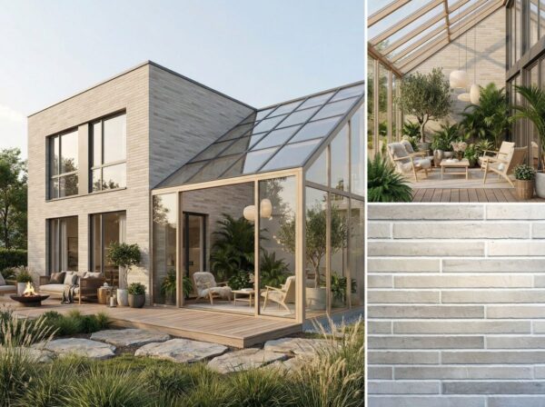Facade cladding with KANSAS brick slips from the KLINKER LINE collection