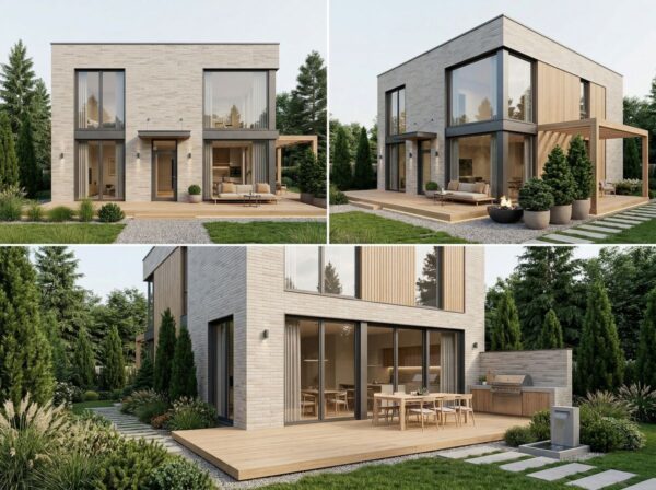 Facade cladding with KANSAS brick slips from the KLINKER LINE collection