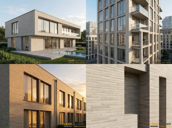 Facade cladding with KANSAS brick slips from the KLINKER LINE collection