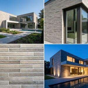 Facade cladding with KANSAS brick slips from the KLINKER LINE collection