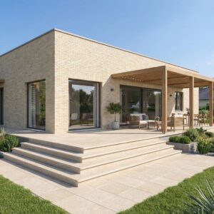 CASHMERE brick slips - Klinker Made in Germany brick slips CASHMERE, BOSTON: cream, light beige and soft sandy shades.