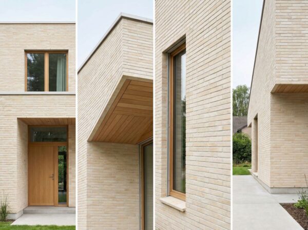 CASHMERE brick slips - Klinker Made in Germany brick slips CASHMERE, BOSTON: cream, light beige and soft sandy shades.