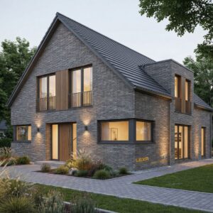 Facade cladding with BREDA brick slips from the KLINKER LINE collection - Klinker Made in Germany Facade cladding with BREDA brick slips from the KLINKER LINE collection