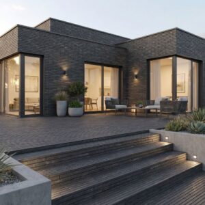 Facade cladding with BREDA brick slips from the KLINKER LINE collection - Klinker Made in Germany Facade cladding with BREDA brick slips from the KLINKER LINE collection