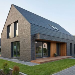 Facade cladding with BRUGGE brick slips from the KLINKER LINE collection - Klinker Made in Germany Facade cladding with BRUGGE brick slips from the KLINKER LINE collection
