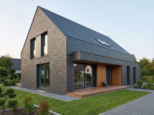 Facade cladding with BRUGGE brick slips from the KLINKER LINE collection - Klinker Made in Germany Facade cladding with BRUGGE brick slips from the KLINKER LINE collection