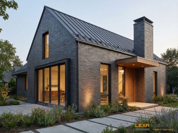 Facade cladding with BRUGGE brick slips from the KLINKER LINE collection - Klinker Made in Germany Facade cladding with BRUGGE brick slips from the KLINKER LINE collection